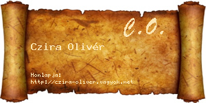 Czira Olivér névjegykártya